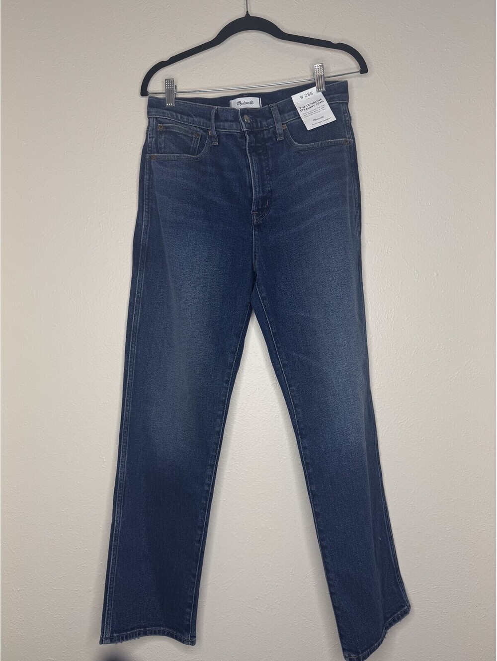 Madewell Longline Straight Jeans Blue Women's Size 28 NWT